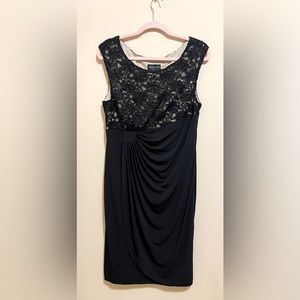 Lace Top Black Dress